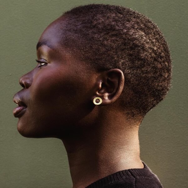 Hammered Open Circle Earrings