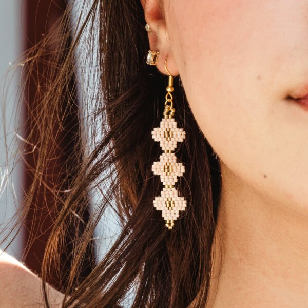 Pink Bouquet Beaded Earrings