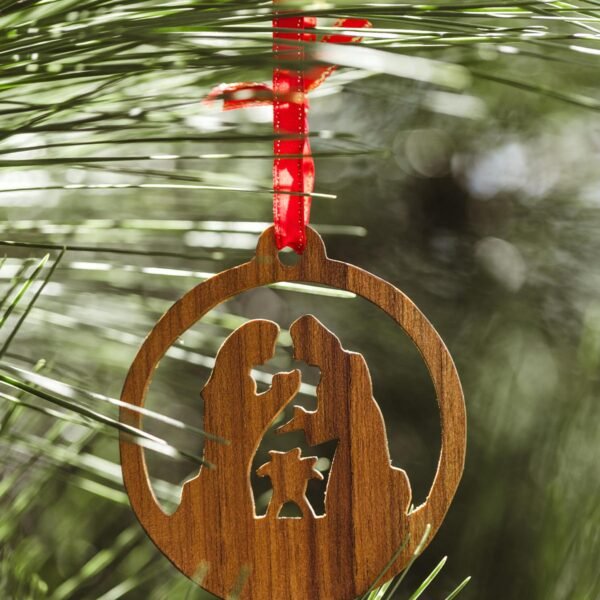 Wooden Nativity Ornament